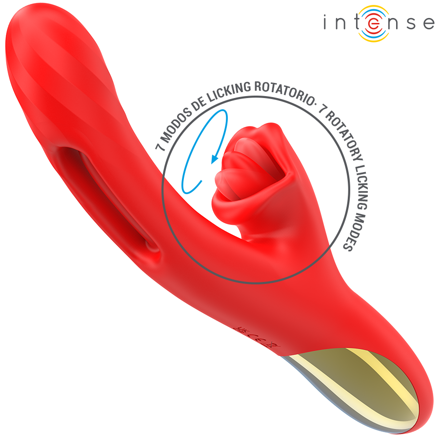 Vibrateur multifonction avec stimulation clitoridienne rotative — INTENSE HIGH TECH