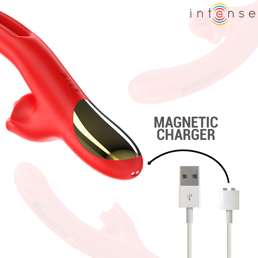 Vibrateur multifonction avec stimulation clitoridienne rotative — INTENSE HIGH TECH