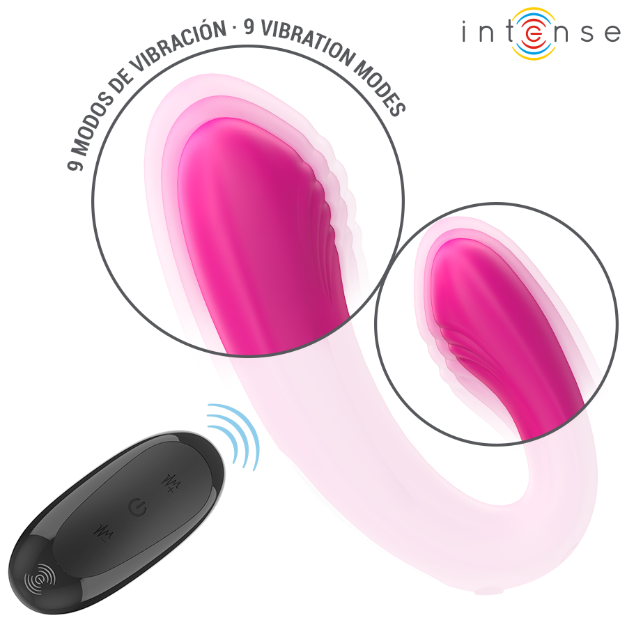 Double stimulateur vibrant en forme de u — INTENSE REMOTE CONTROL