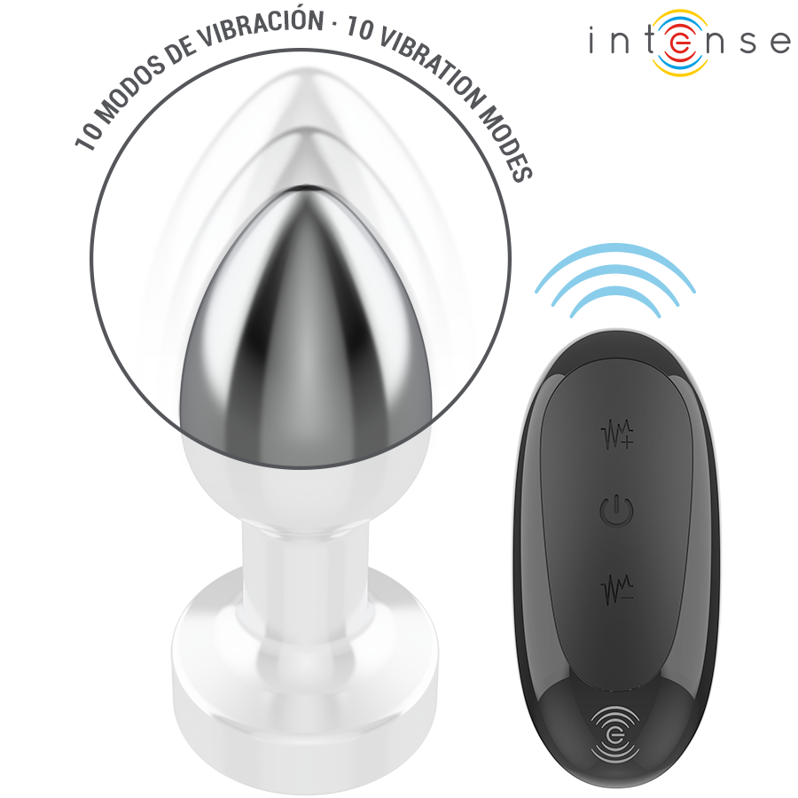 Plug anal vibrant en métal avec télécommande — INTENSE ANAL TOYS