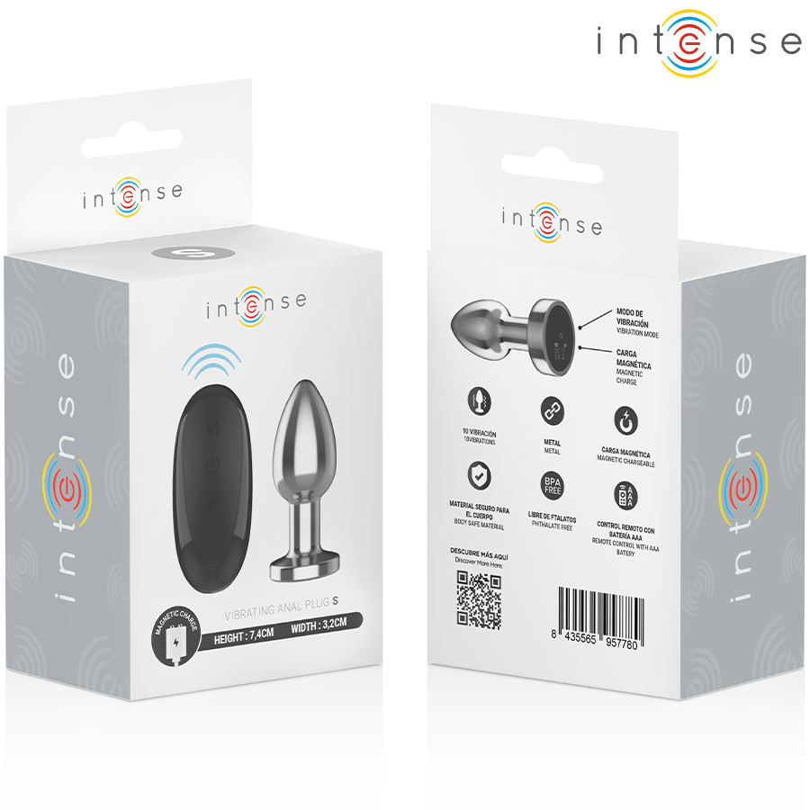Plug anal vibrant en métal avec télécommande — INTENSE ANAL TOYS