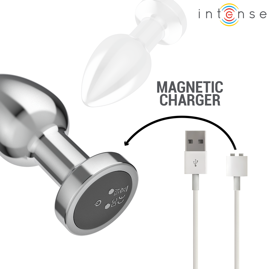 Plug anal vibrant en métal 10 modes avec télécommande, taille M — INTENSE ANAL TOYS