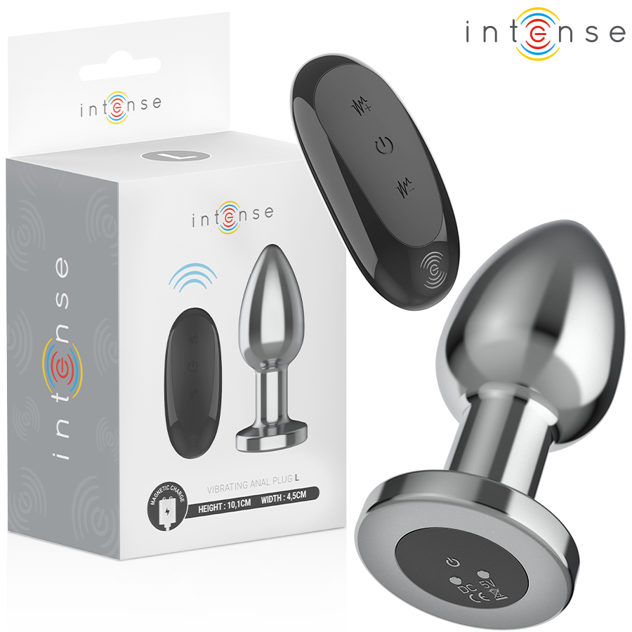 Plug anal vibrant métal 10 modes avec télécommande taille L — INTENSE ANAL TOYS