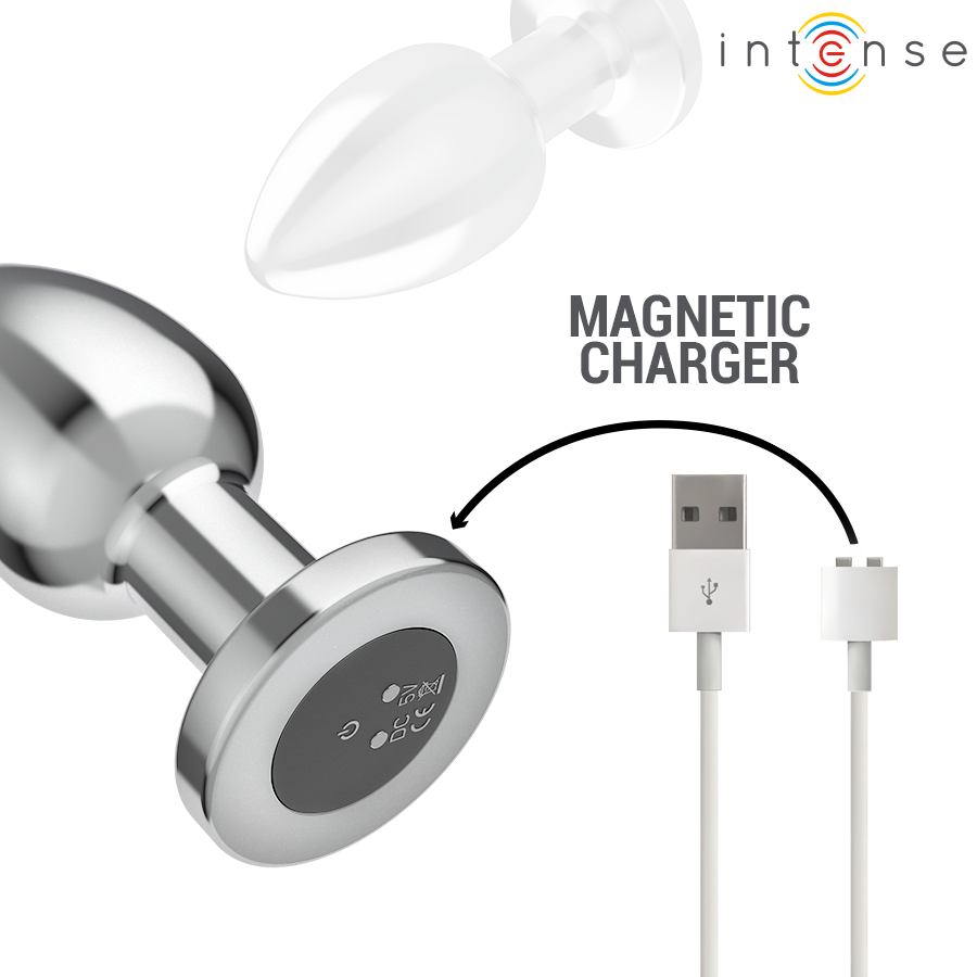 Plug anal vibrant métal 10 modes avec télécommande taille L — INTENSE ANAL TOYS