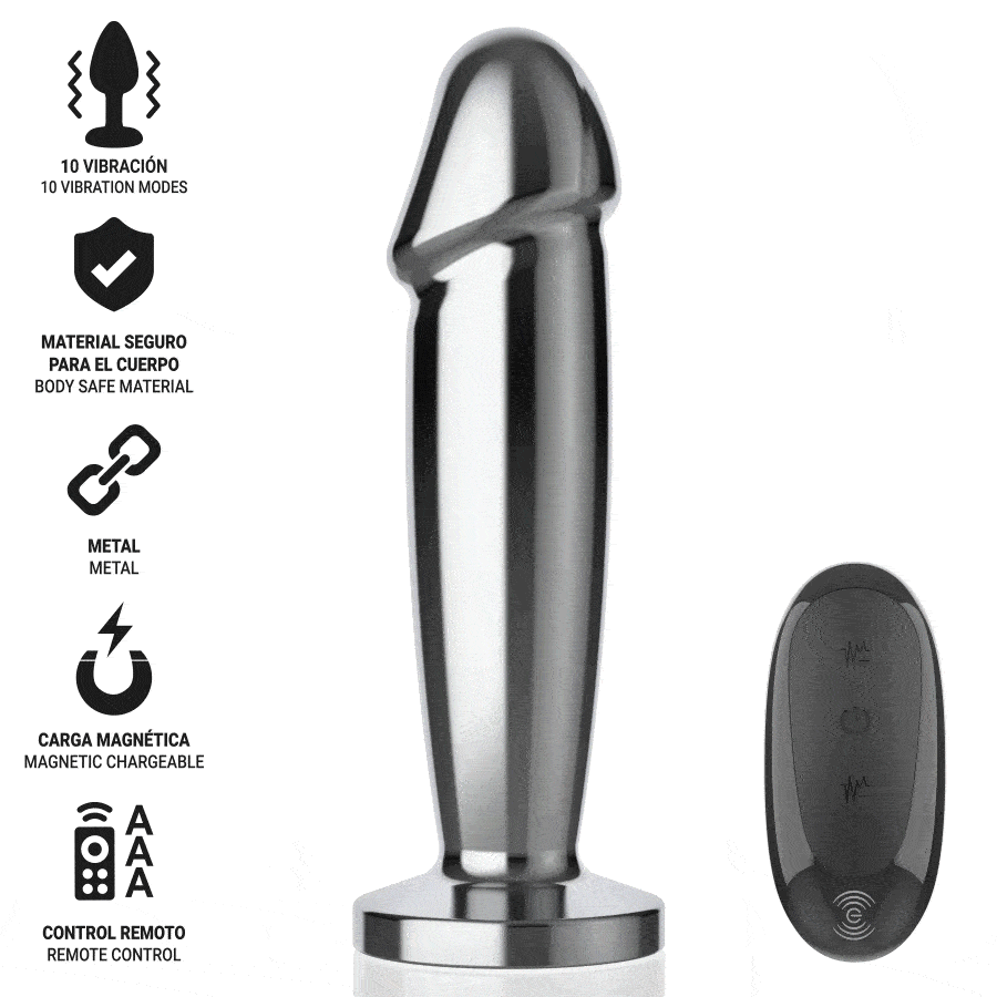Plug anal vibrant en aluminium taille S — INTENSE ANAL TOYS