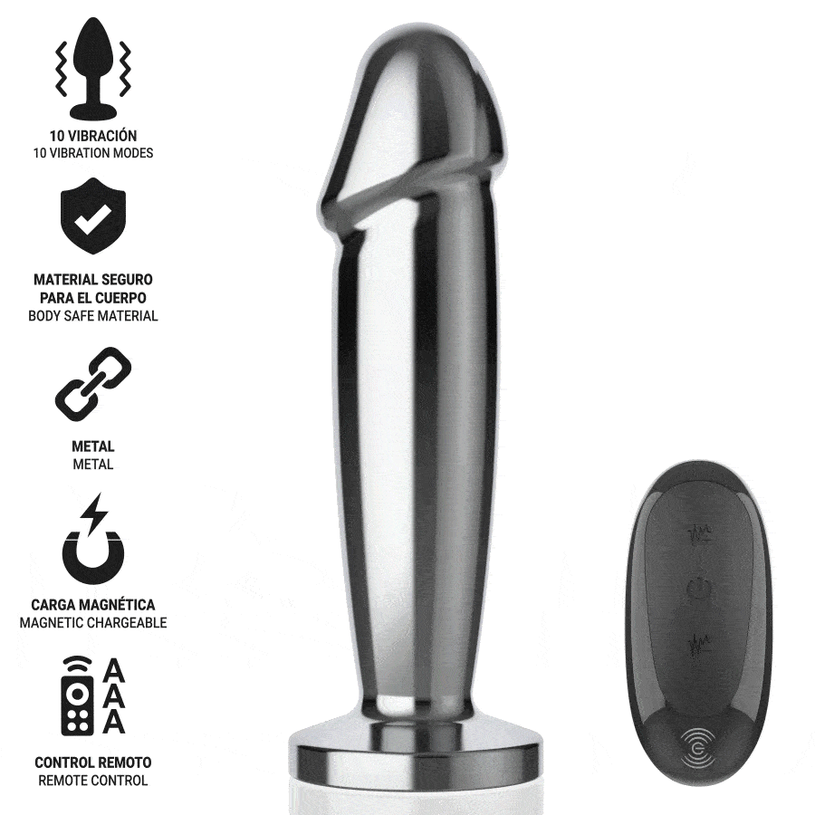 Plug anal vibrant en aluminium 10 modes avec télécommande — INTENSE ANAL TOYS