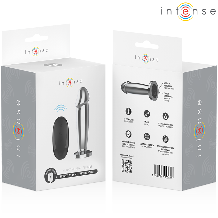 Plug anal vibrant en aluminium 10 modes avec télécommande — INTENSE ANAL TOYS