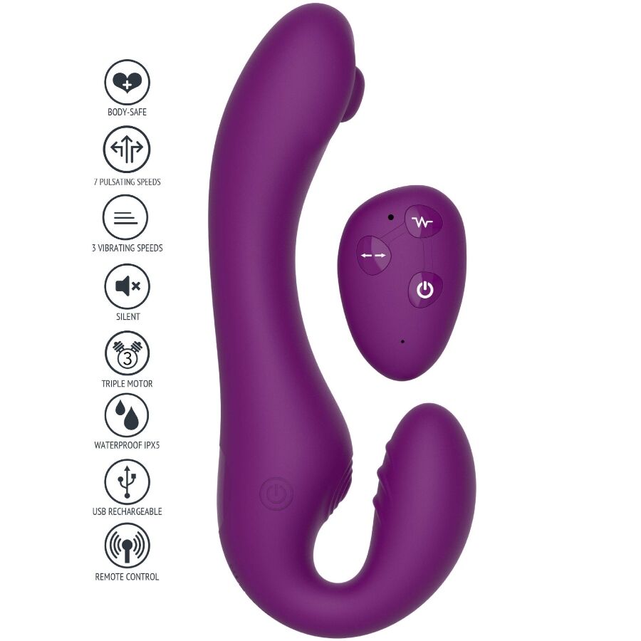 Vibrateur strapless 2-en-1 avec télécommande — XOCOON