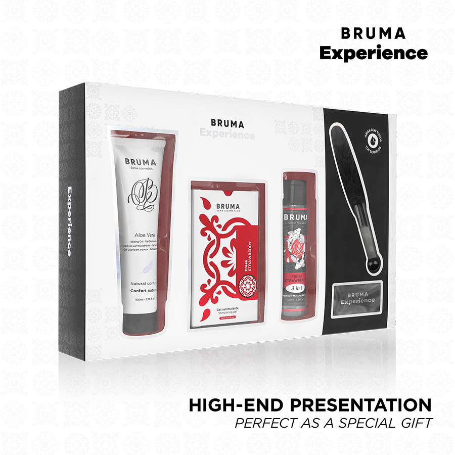 Coffret tentation fraise douce avec amplificateur d'orgasme — BRUMA