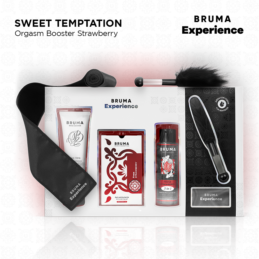 Coffret tentation fraise douce avec amplificateur d'orgasme — BRUMA