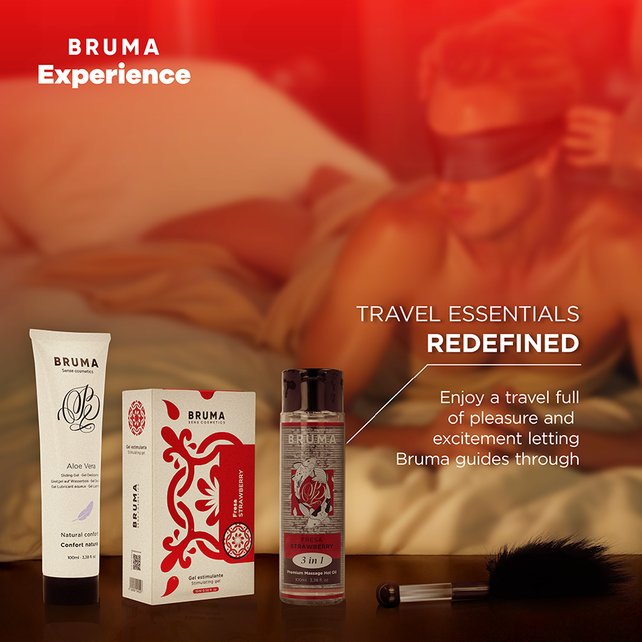 Coffret tentation fraise douce avec amplificateur d'orgasme — BRUMA