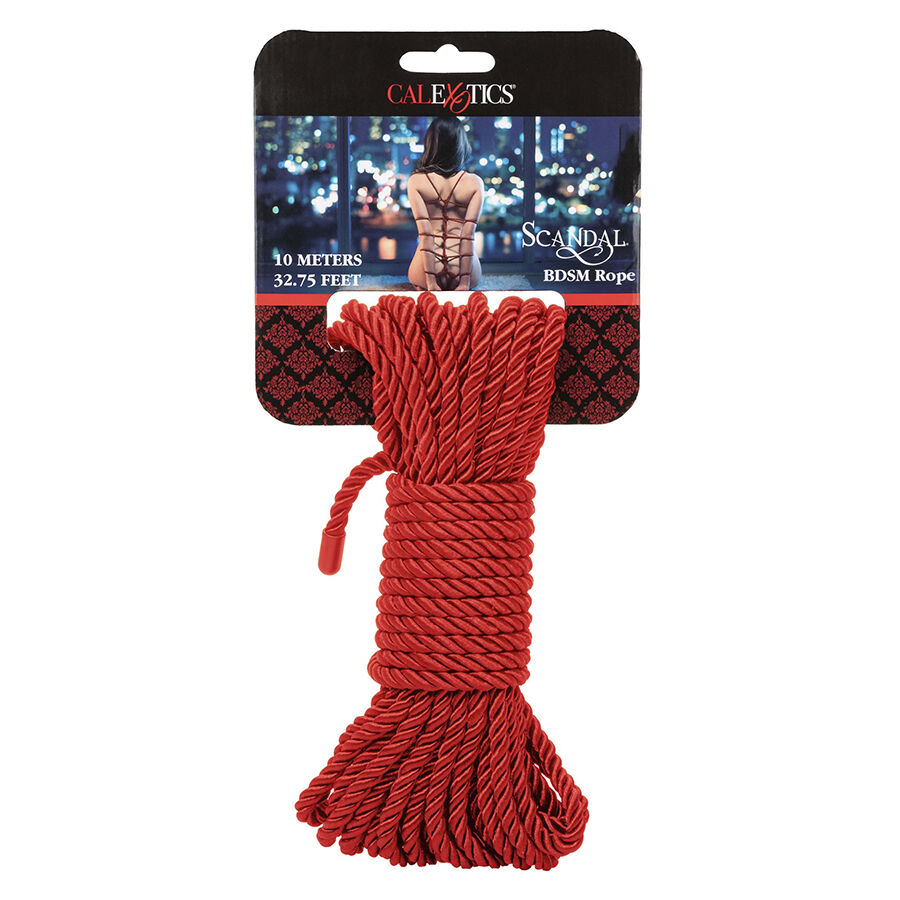 Corde de bondage soyeuse rouge 10 m — CALEXOTICS