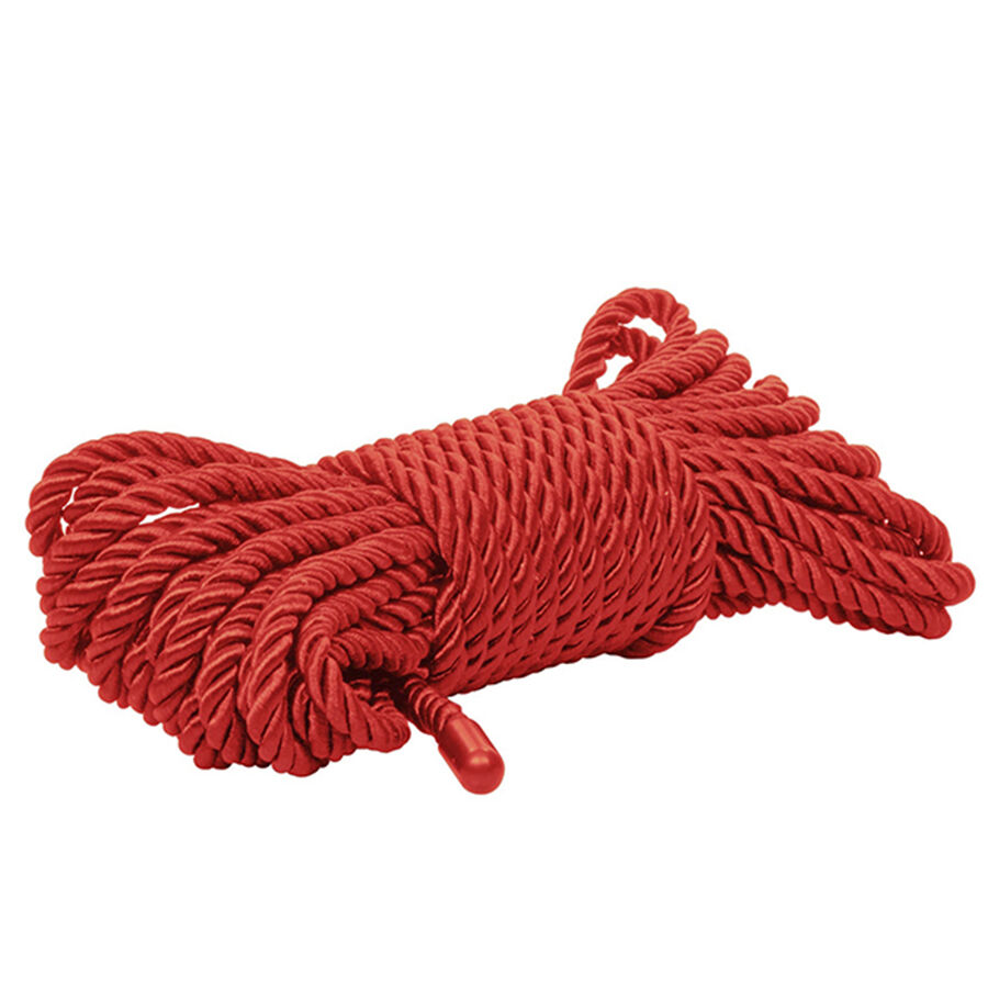 Corde de bondage soyeuse rouge 10 m — CALEXOTICS