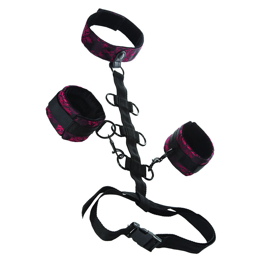 Collier de soumission réglable avec menottes — CALEXOTICS