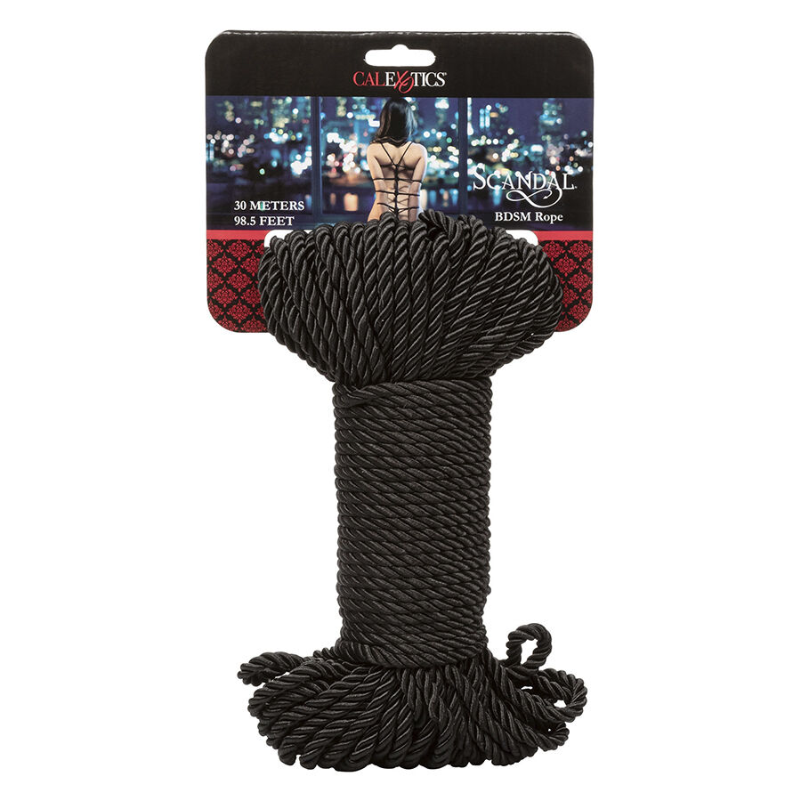 Corde de bondage soft soyeuse 30 m noire — CALEXOTICS