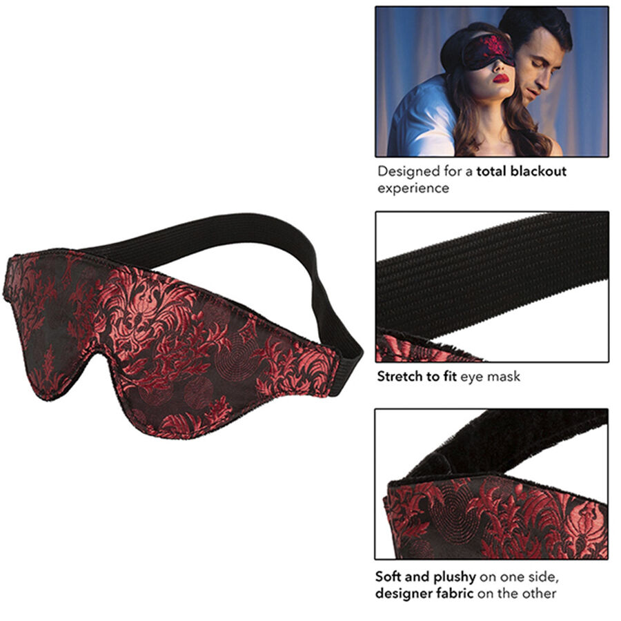 Masque de sommeil opaque Scandal à détails rouges — CALEXOTICS