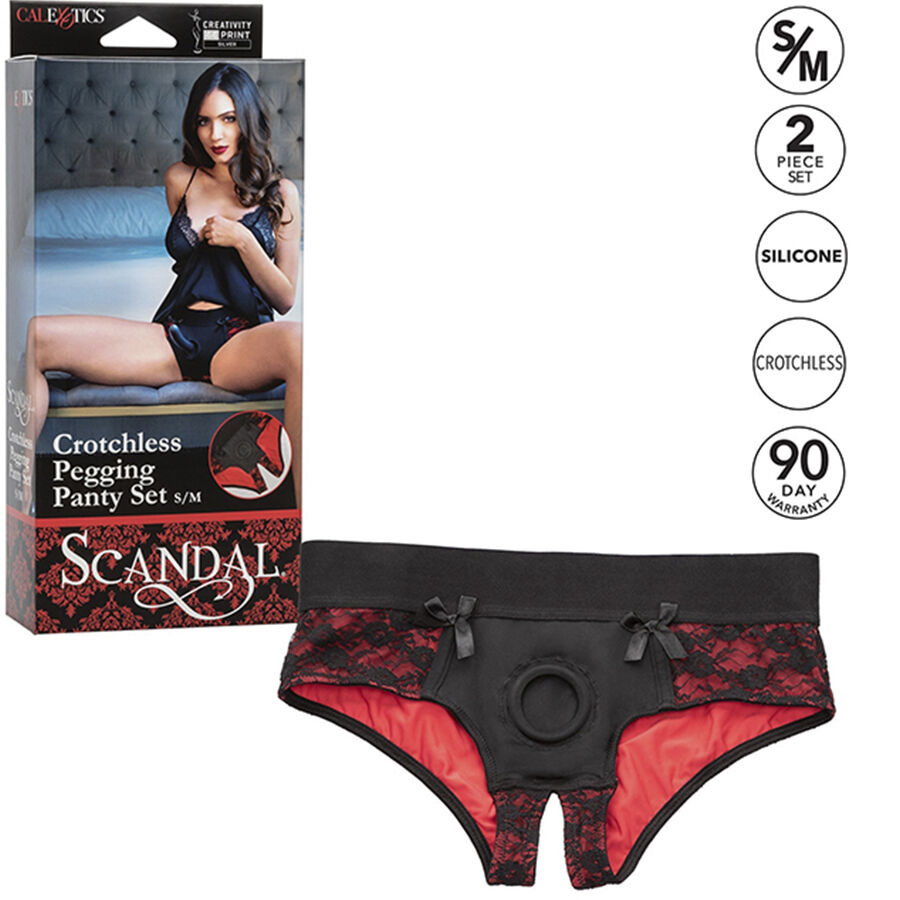 Ensemble culotte harnais ouverte avec gode — CALEXOTICS