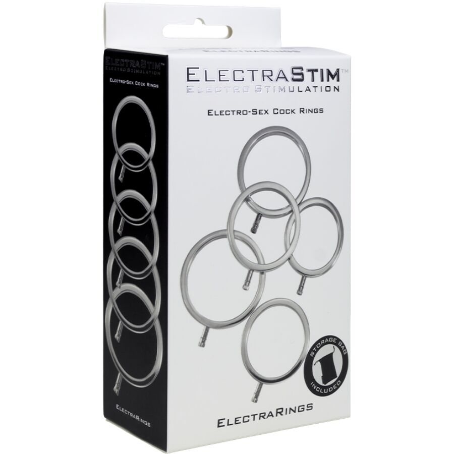 Anneaux péniens métal électro pack de 5 — ELECTRASTIM