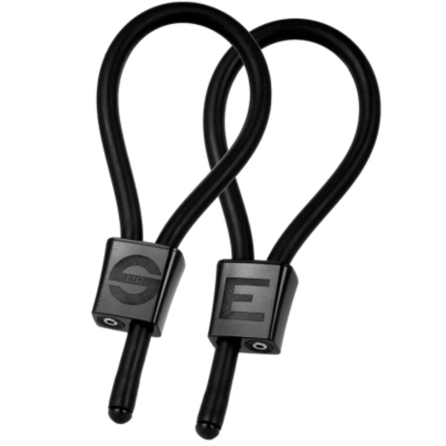 Anneaux péniens réglables Prestige ElectraLoops noirs — ELECTRASTIM
