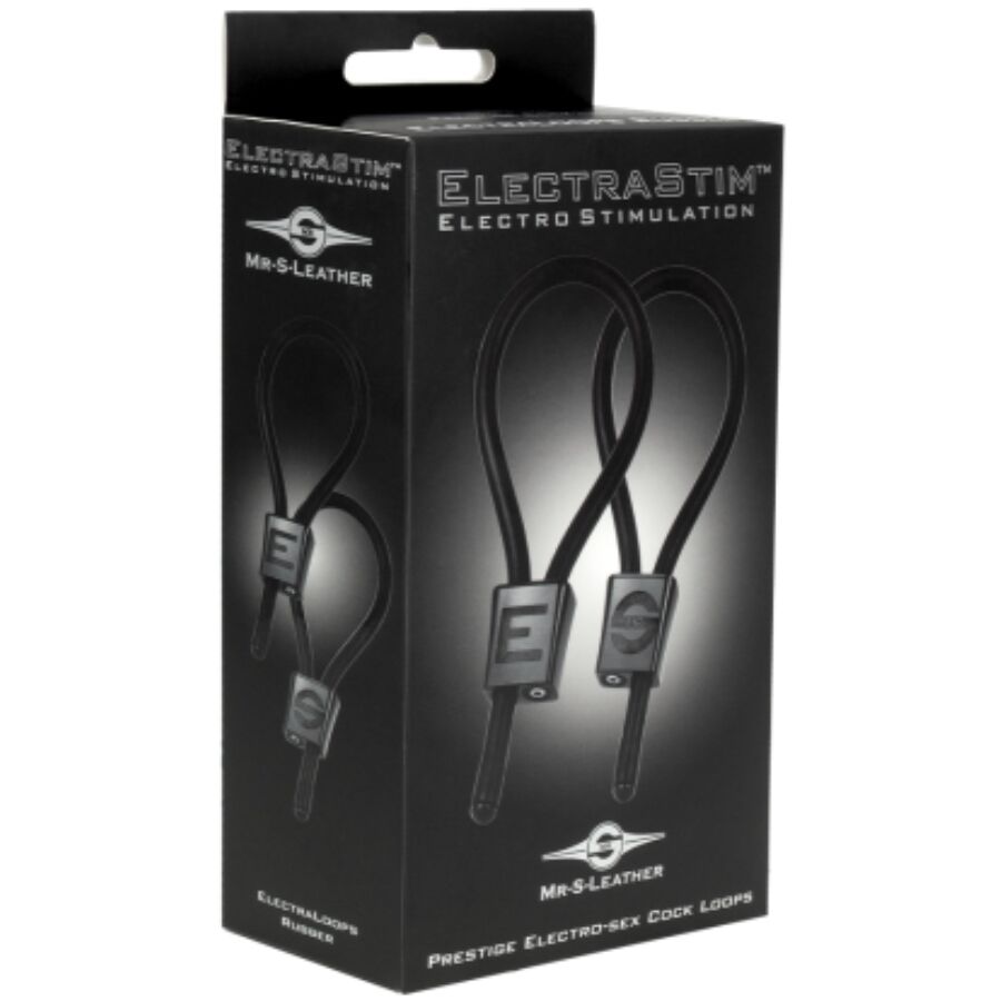 Anneaux péniens réglables Prestige ElectraLoops noirs — ELECTRASTIM
