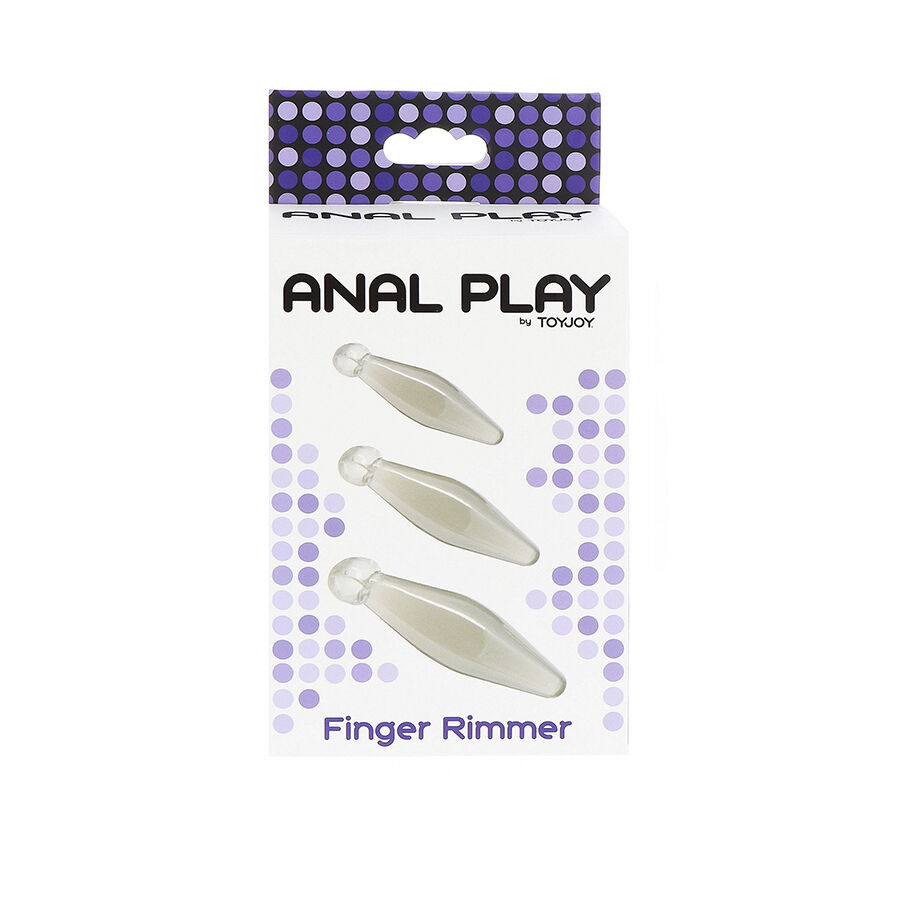 Ensemble de trois stimulateurs anaux digitaux transparents — TOYJOY
