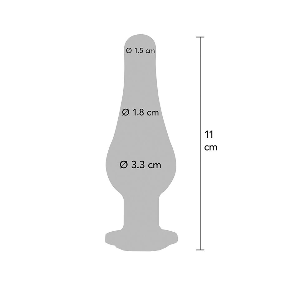 Plug anal moyen orné d'un bijou — TOYJOY
