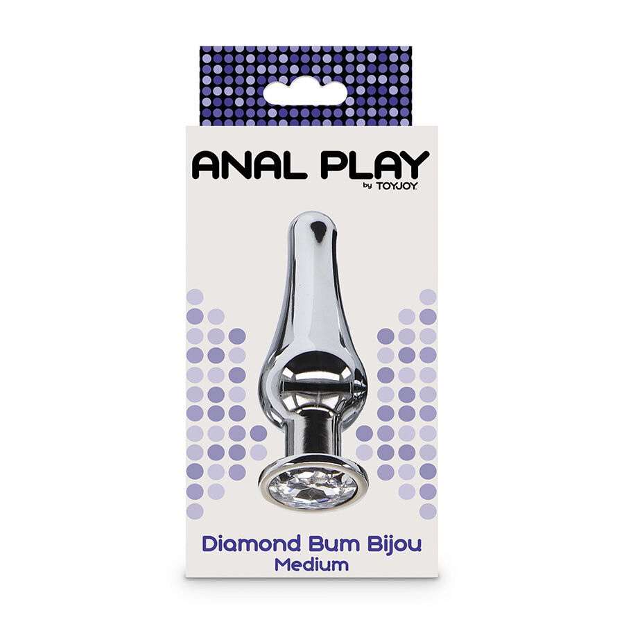 Plug anal moyen orné d'un bijou — TOYJOY