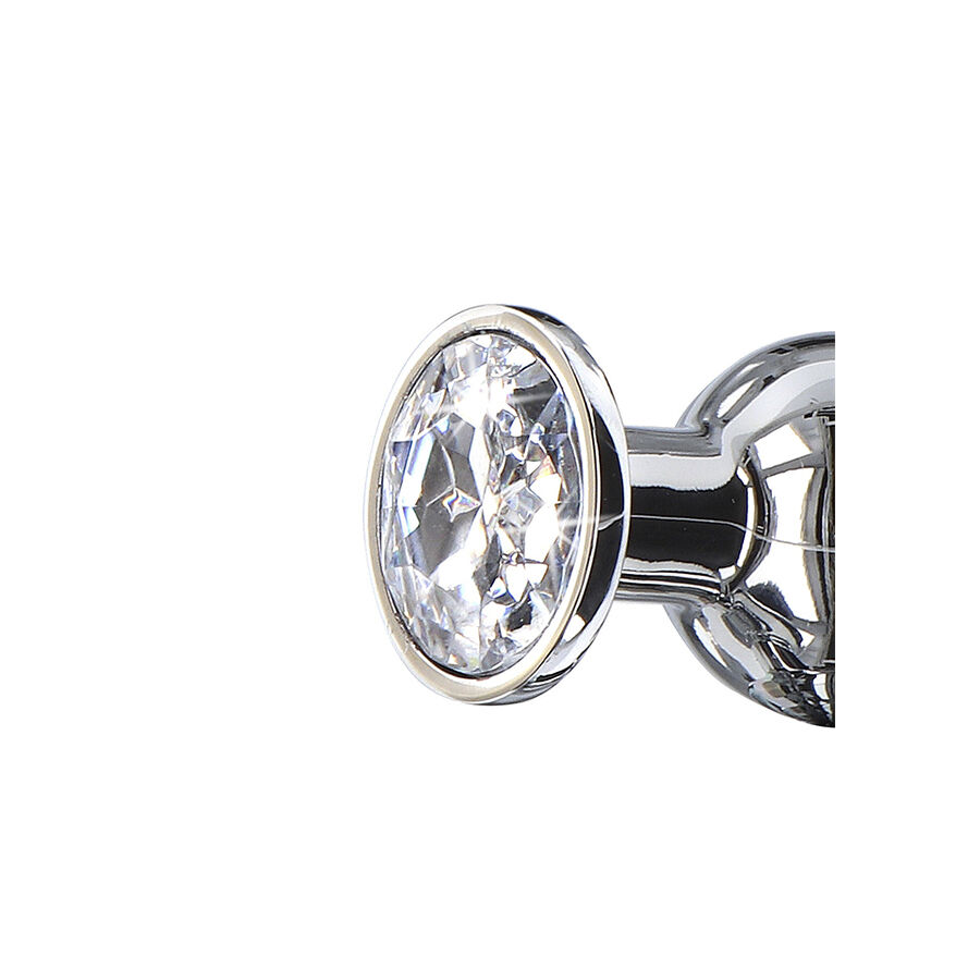 Plug anal élégant en aluminium avec bijou argenté — TOYJOY