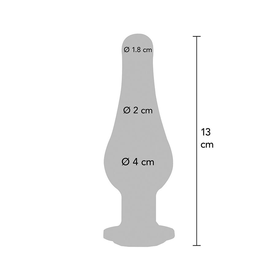 Plug anal élégant en aluminium avec bijou argenté — TOYJOY