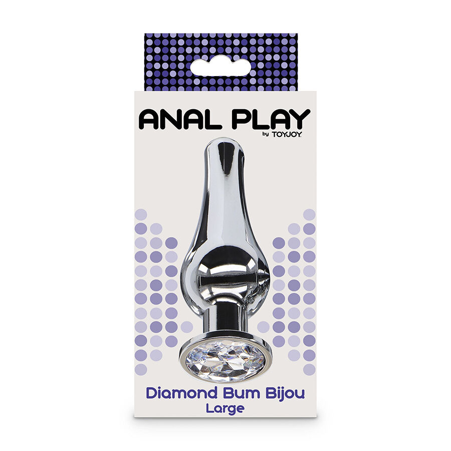 Plug anal élégant en aluminium avec bijou argenté — TOYJOY
