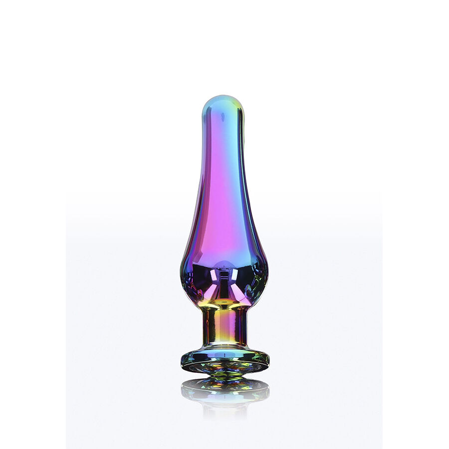 Petit plug anal à bijou arc-en-ciel — TOYJOY