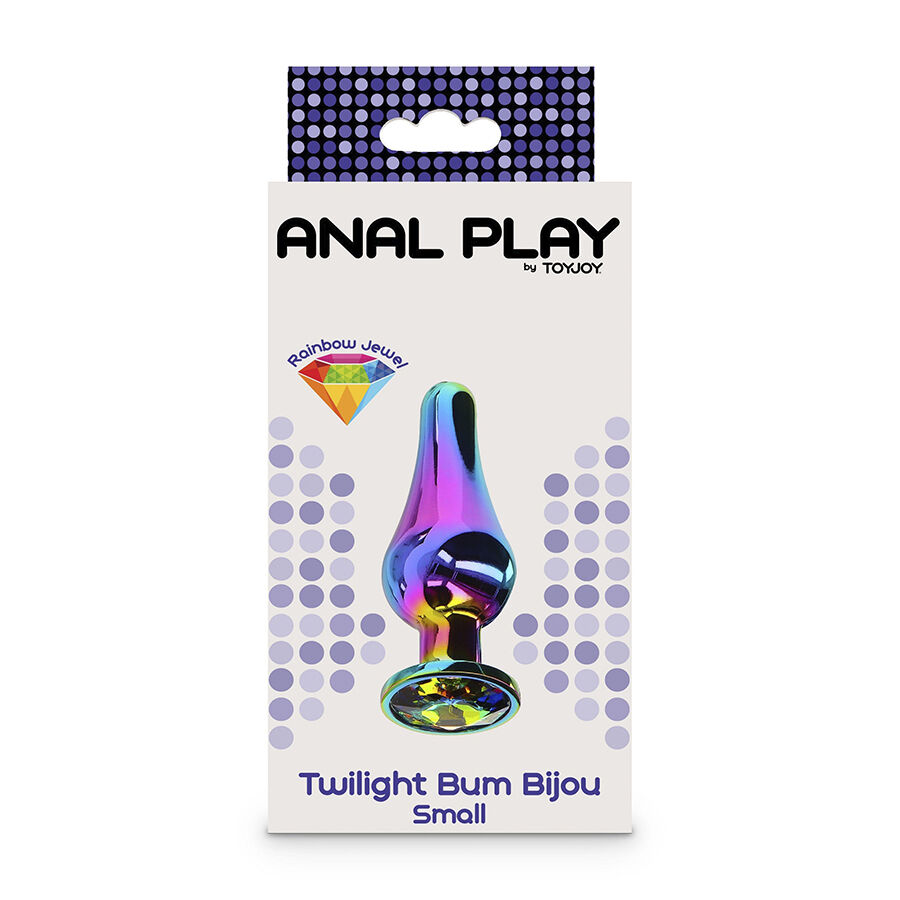 Petit plug anal à bijou arc-en-ciel — TOYJOY