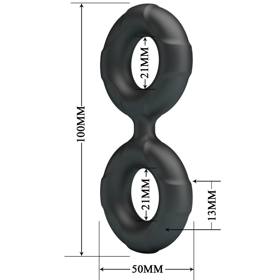Double bague de contention en silicone ajustable — CRAZY BULL