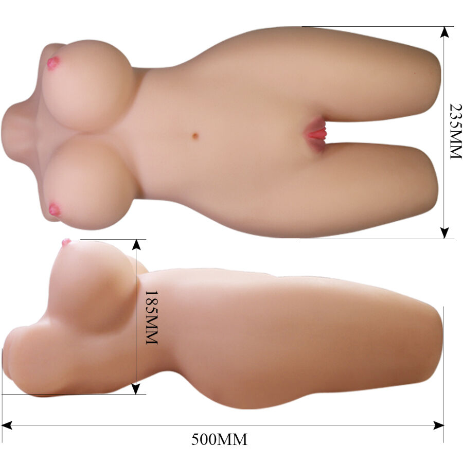 Torse féminin réaliste double orifice — CRAZY BULL