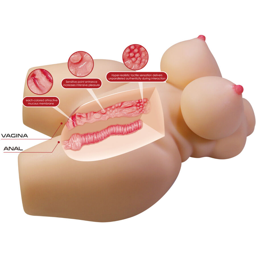 Ultra-Realistic Female Torso with Dual Stimulation — CRAZY BULL