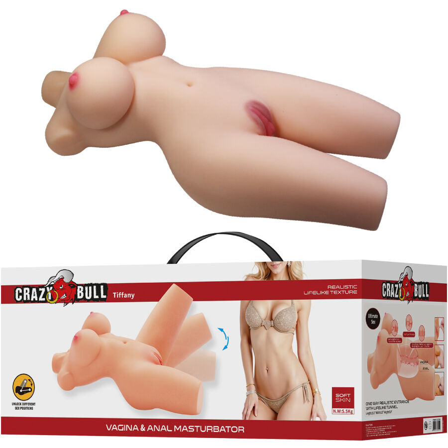 Torse féminin réaliste Tiffany double stimulation — CRAZY BULL