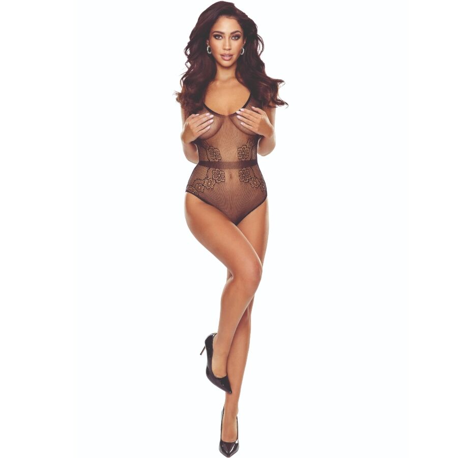 Body résille noir intégral — PASSION WOMAN BODYSTOCKINGS