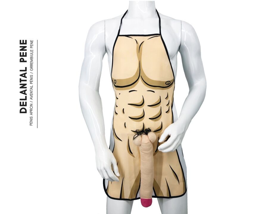 Tablier audacieux torse masculin 3D — DIABLO PICANTE