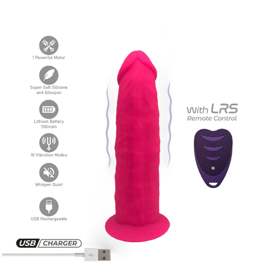 Pénis réaliste vibrant rose modèle 2 avec télécommande — SILEXD