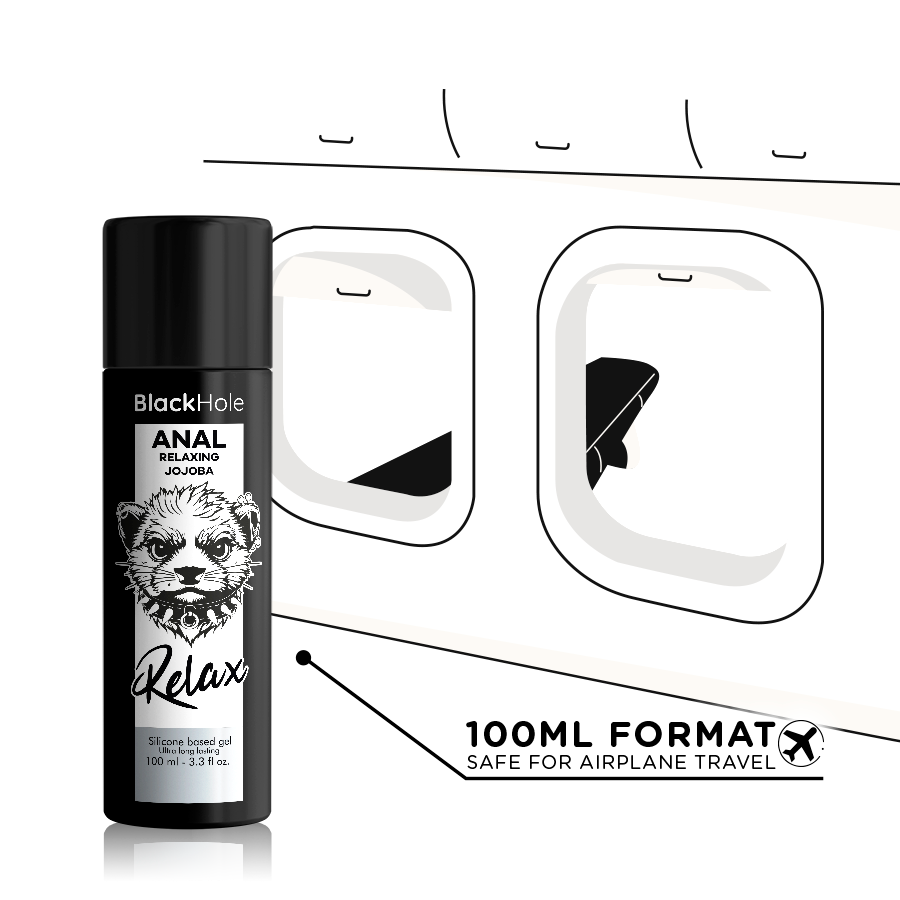 Gel lubrifiant anal relaxant au jojoba, base silicone — BLACK HOLE