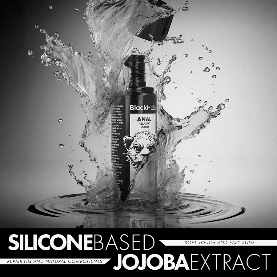Gel lubrifiant anal relaxant au jojoba, base silicone — BLACK HOLE