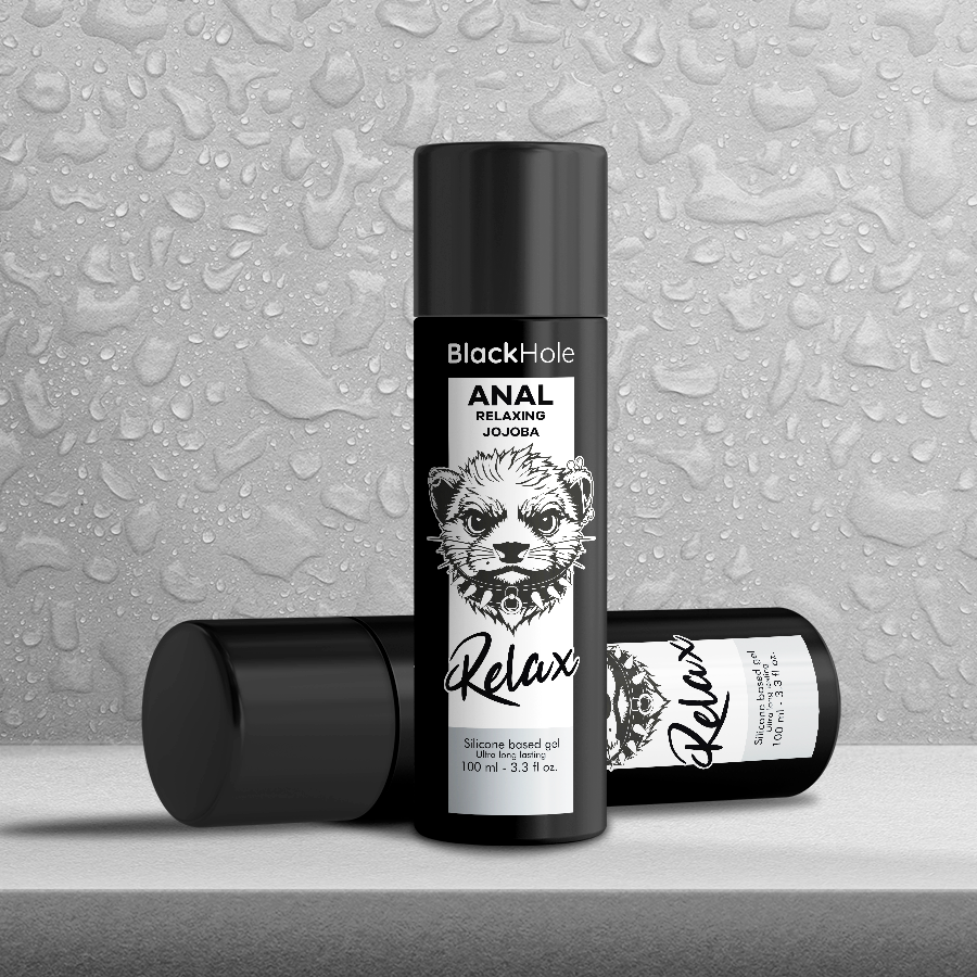 Gel lubrifiant anal relaxant au jojoba, base silicone — BLACK HOLE