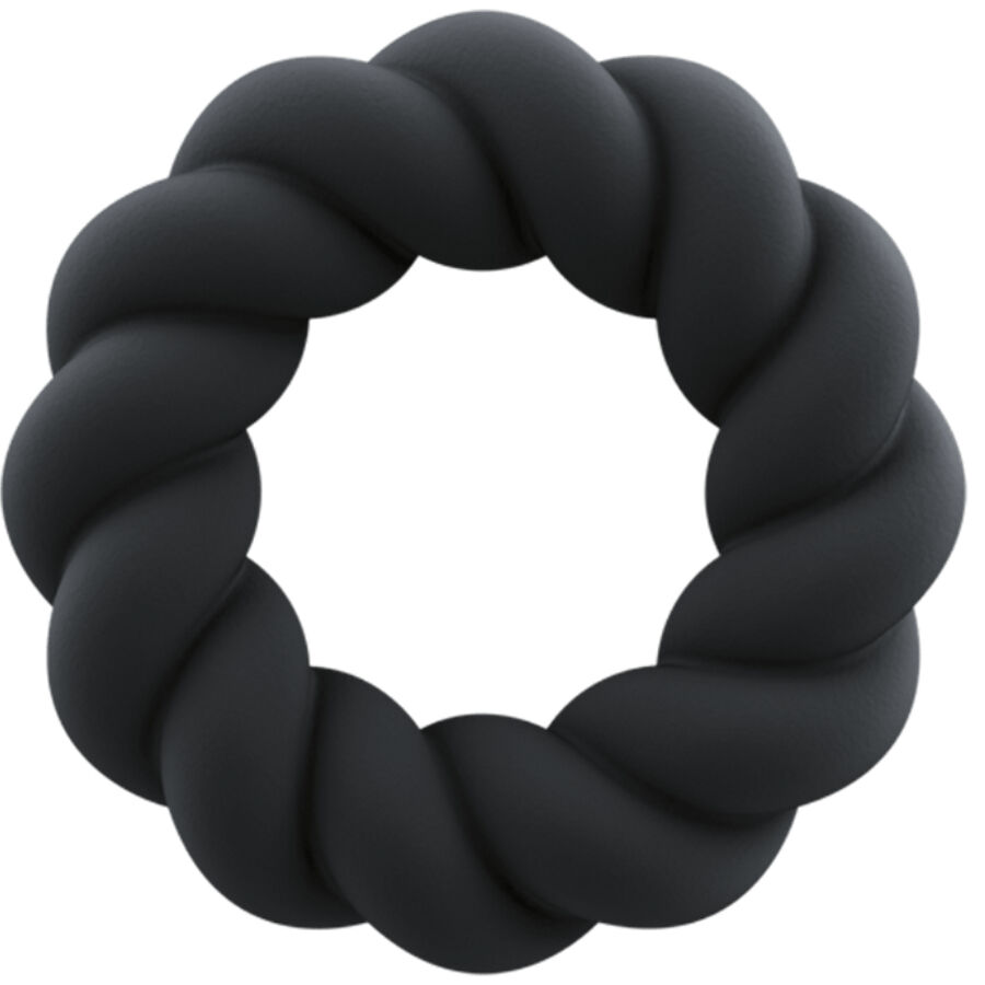 Anneau de masturbation Twist en silicone noir — ROCKS-OFF