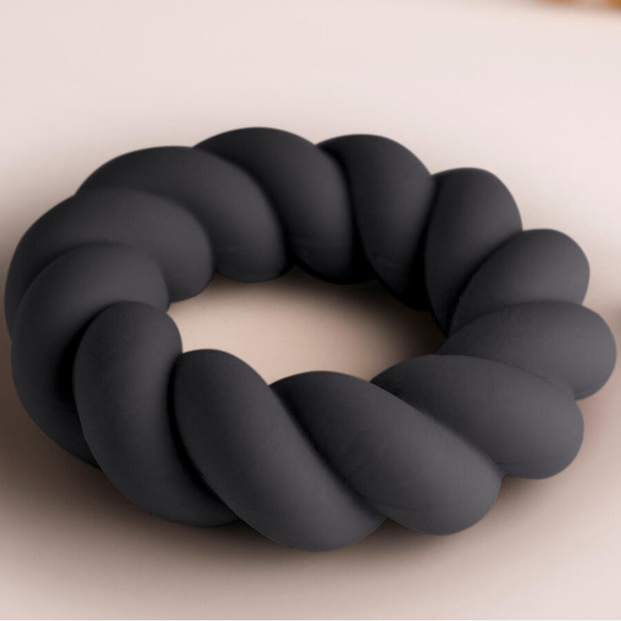 Anneau de masturbation Twist en silicone noir — ROCKS-OFF
