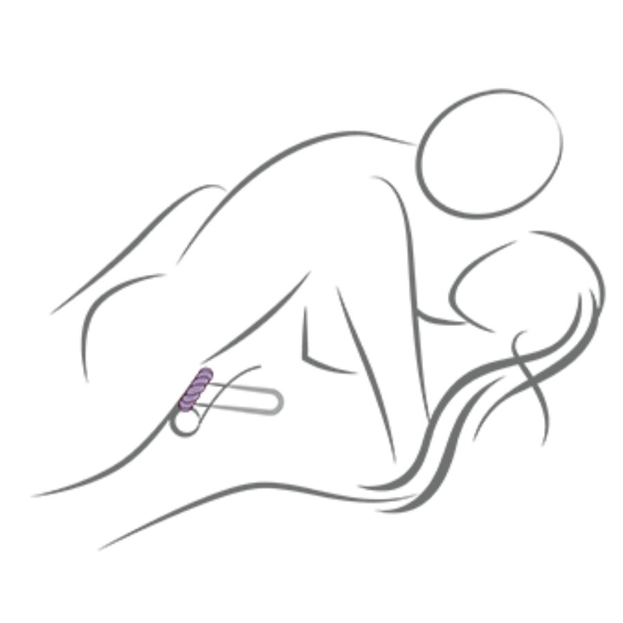 Anneau de masturbation Twist en silicone noir — ROCKS-OFF