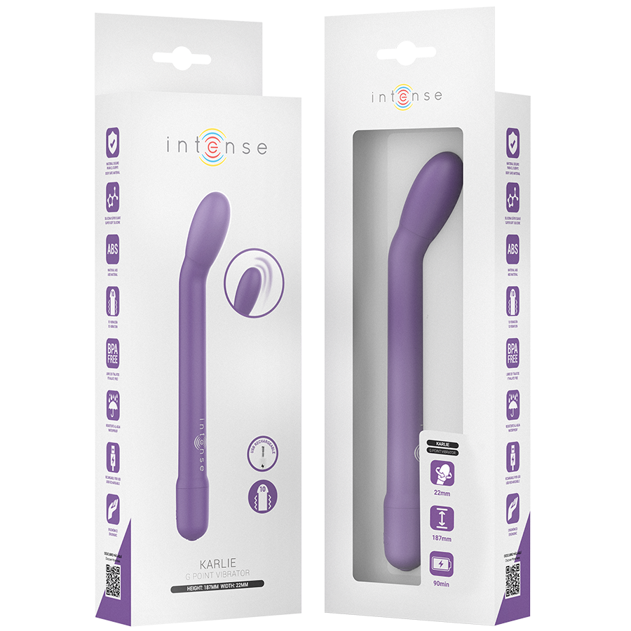 Stimulateur point G rechargeable Karlie violet — INTENSE HIGH TECH
