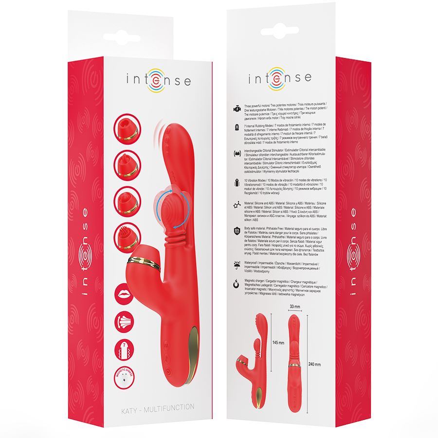 Stimulateur multifonction Katy 4 têtes interchangeables — INTENSE HIGH TECH