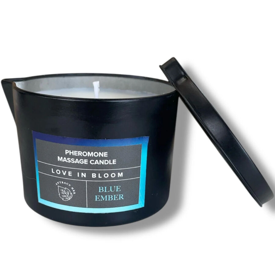 Bougie de massage aux phéromones Bloom Blue Ember — EYE OF LOVE