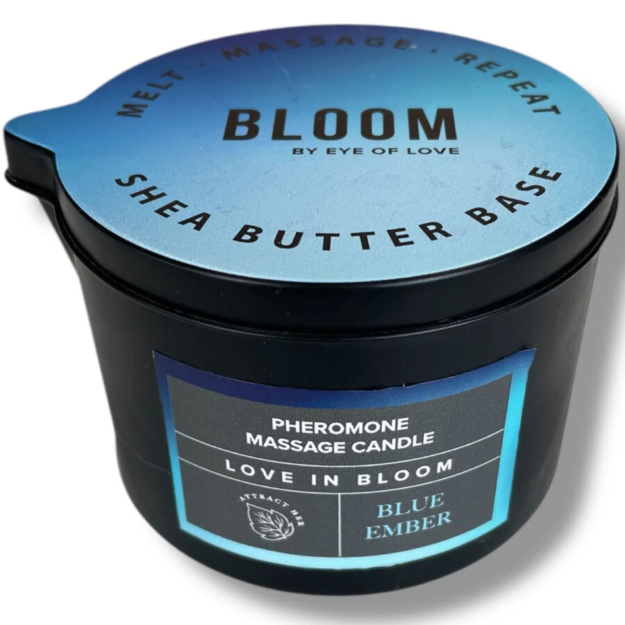Bougie de massage aux phéromones Bloom Blue Ember — EYE OF LOVE