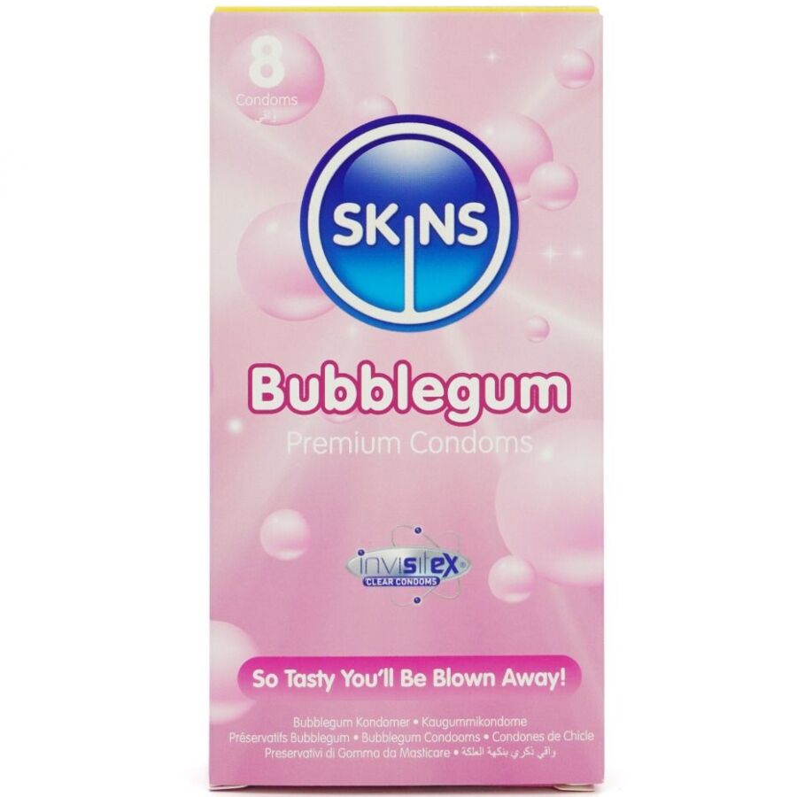 Pack de 8 préservatifs premium bubble gum — SKINS
